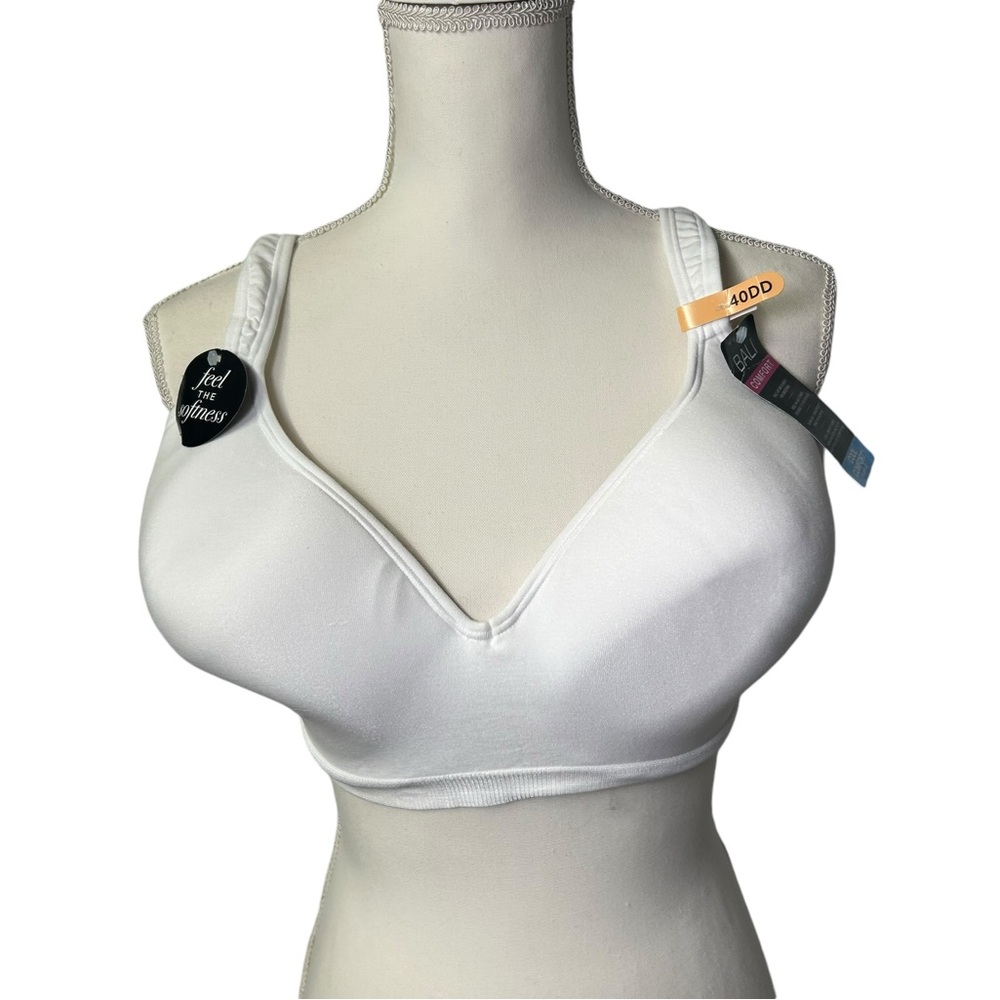 BALI white cool comfort DF3463 wirefree soft bra size 40DD NWT